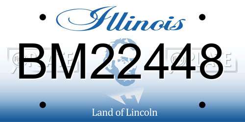 BM22448 Illinois License Plate