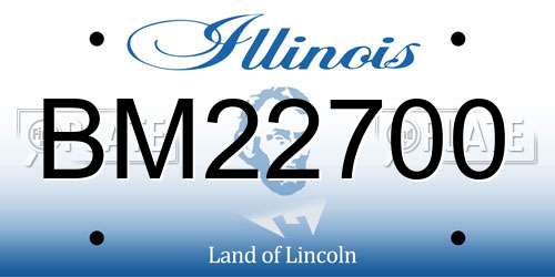 BM22700 Illinois License Plate