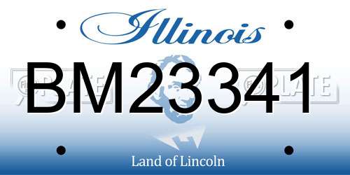 BM23341 Illinois License Plate