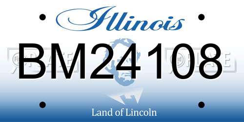 BM24108 Illinois License Plate