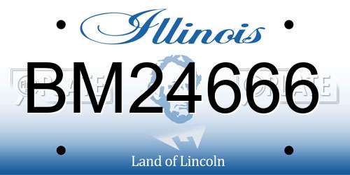 BM24666 Illinois License Plate