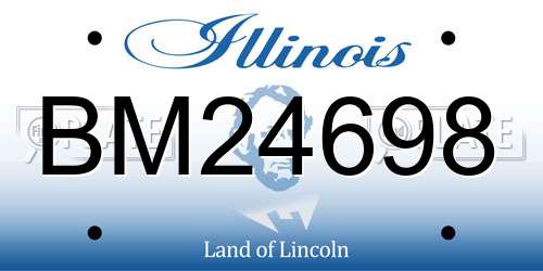 BM24698 Illinois License Plate