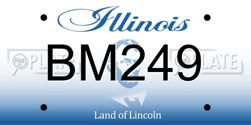 BM249 Illinois License Plate