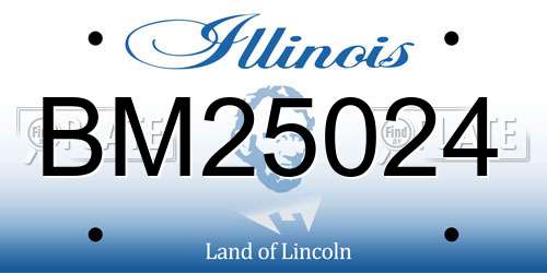 BM25024 Illinois License Plate