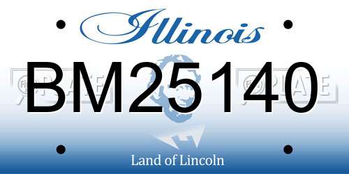 BM25140 Illinois License Plate