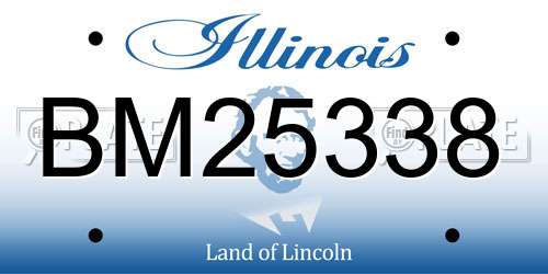 BM25338 Illinois License Plate