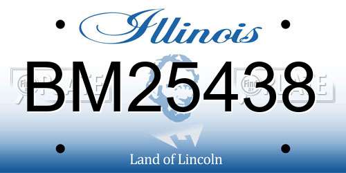 BM25438 Illinois License Plate