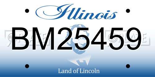 BM25459 Illinois License Plate