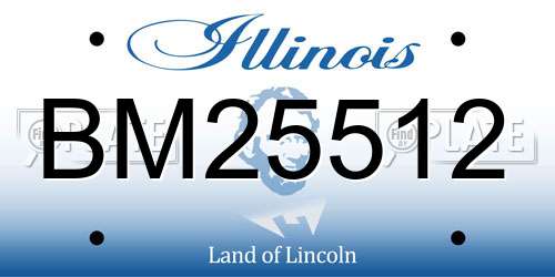 BM25512 Illinois License Plate