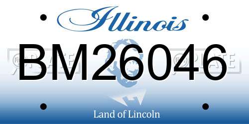 BM26046 Illinois License Plate