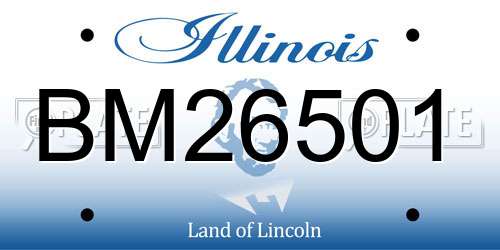 BM26501 Illinois License Plate