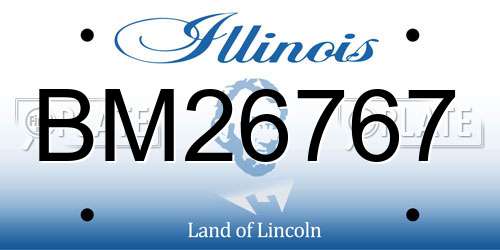 BM26767 Illinois License Plate
