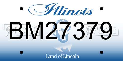 BM27379 Illinois License Plate