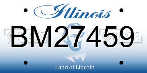 BM27459 Illinois License Plate