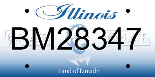 BM28347 Illinois License Plate