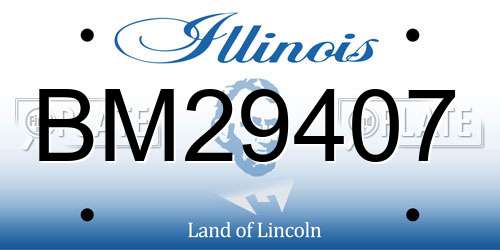 BM29407 Illinois License Plate