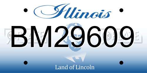 BM29609 Illinois License Plate