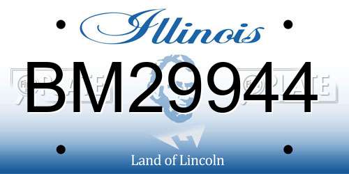 BM29944 Illinois License Plate