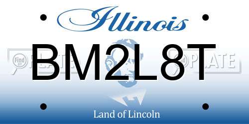 BM2L8T Illinois License Plate