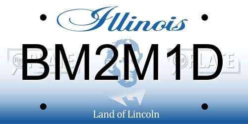 BM2M1D Illinois License Plate