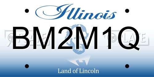 BM2M1Q Illinois License Plate