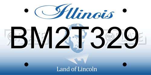 BM2T329 Illinois License Plate