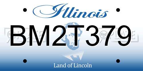BM2T379 Illinois License Plate