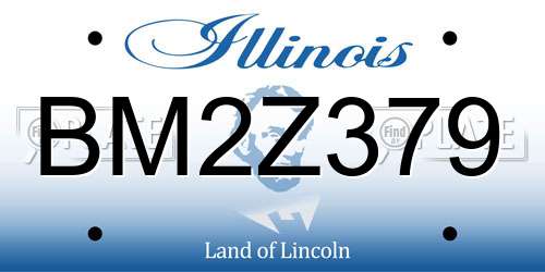 BM2Z379 Illinois License Plate