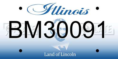 BM30091 Illinois License Plate