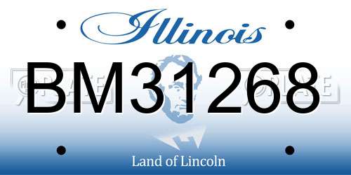 BM31268 Illinois License Plate