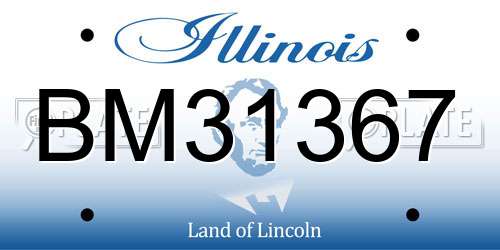 BM31367 Illinois License Plate