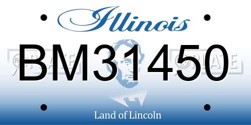 BM31450 Illinois License Plate