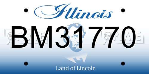 BM31770 Illinois License Plate