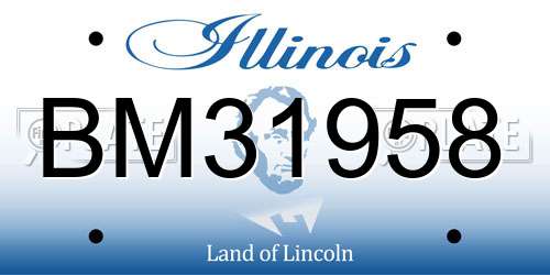 BM31958 Illinois License Plate