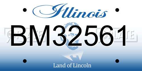 BM32561 Illinois License Plate