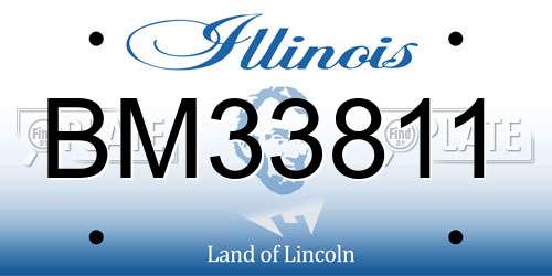 BM33811 Illinois License Plate