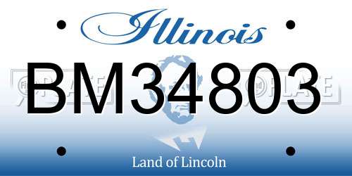 BM34803 Illinois License Plate