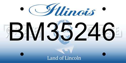 BM35246 Illinois License Plate