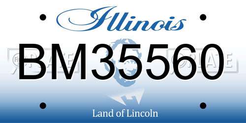 BM35560 Illinois License Plate