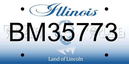 BM35773 Illinois License Plate