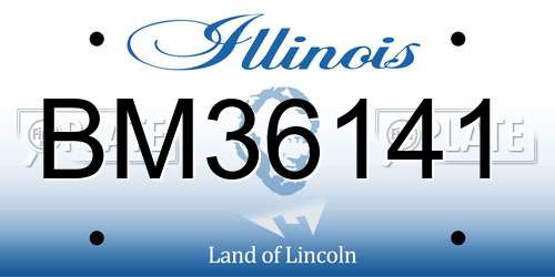 BM36141 Illinois License Plate