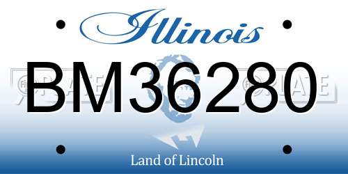 BM36280 Illinois License Plate