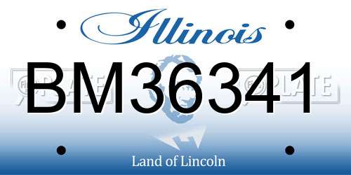 BM36341 Illinois License Plate