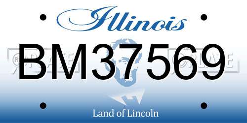BM37569 Illinois License Plate