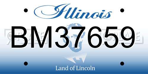 BM37659 Illinois License Plate