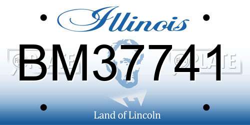 BM37741 Illinois License Plate