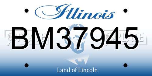 BM37945 Illinois License Plate