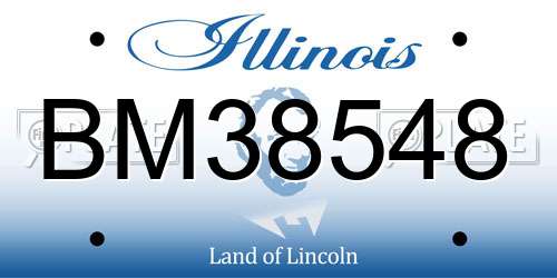 BM38548 Illinois License Plate