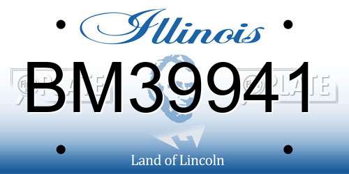 BM39941 Illinois License Plate