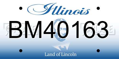 BM40163 Illinois License Plate